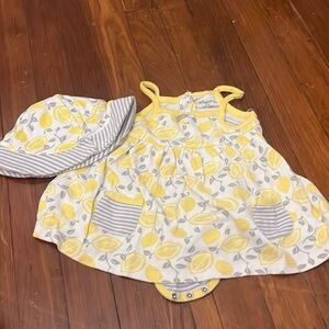 Yellow and Gray Lemon Dress